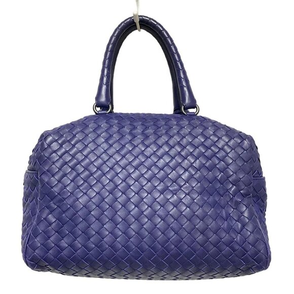 Auth BOTTEGA VENETA Intrecciato - Purple Leather B********* Handbag - Picture 2 of 9
